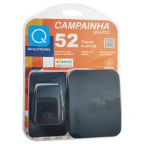 Campainha sem Fio Qc1 Bivolt 52 Toques Preta