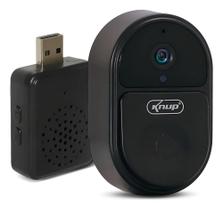 Campainha Sem Fio Residencial Com Camera Interfone P/celular Cor Preto