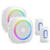Campainha sem fio TECKNET 2 Tx 2 Rx RGB Light 400m de alcance