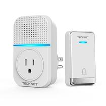 Campainha sem fio TECKNET Plug-through IP66 à prova d'água