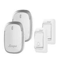 Campainha sem fio Zeapa 1300 pés de alcance 60 Chime Waterproof Silver Campainha sem fio Zeapa 1300 pés de alcance 60 Chime Waterproof Silver