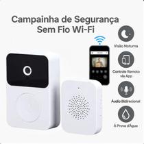 Campainha Wi-Fi para Casa com Câmera Externa e Áudio Vivo