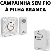Campainha Wireless Sem Fio Prova D'água Pilha Branca Campainha Wireless Sem Fio Prova D'água Pilha Branca