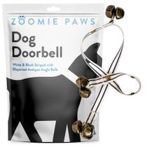 Campainhas penduradas para treinar o penico Zoomie Paws em preto/branco Campainhas penduradas para treinar o penico Zoomie Paws em preto/branco