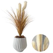 Campim Dos Pampas Artificial com Vaso Completo Planta Campim Dos Pampas Artificial com Vaso Completo Planta
