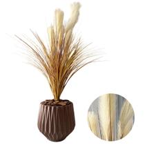 Campim Dos Pampas Artificial com Vaso Completo Planta Campim Dos Pampas Artificial com Vaso Completo Planta