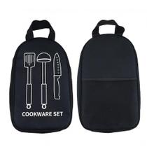 Camping Cozinha Cozinha Utensílio De Viagem Organizador de Viagens Grill Acessórios Portátil Bag (Preto)