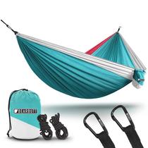 Camping Hammock Bear Butt Double Parachute Azul celeste/rosa/branco