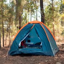 Camping Panda 3 pessoas, Tela Mosquiteiro com 1 Janela, Formato Iglu - Azul
