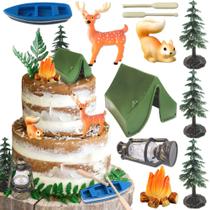 Camping Party Cupcake Toppers Roaring Good Time Deer Bear