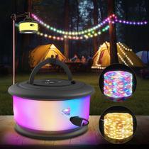 Camping String Lights Zocelight 10m, recarregável, 19 modos