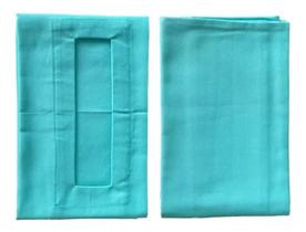 Campo Cirúrgico Fenestrado Veterinário Sarja Lavável 30x40