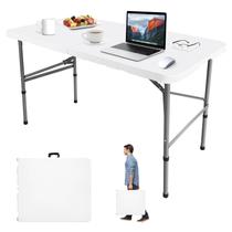 Campo de acampamento de mesa portátil de 4 pés pesado para piquenique e cartas Campo de acampamento de mesa portátil de 4 pés pesado para piquenique e cartas