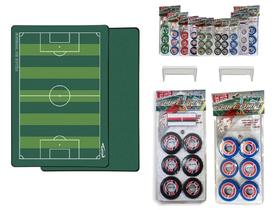 Campo de Futebol de Botão 90x60 Cm +02 Jogos Clássicos Escolha a Cor