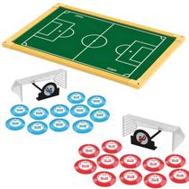 Campo Futebol 40x60 Peteleco +Dois Times de Futebol de Botão