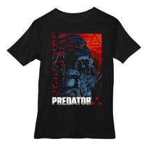 Camseta Algodão Preta Manga Curta Predator Camisa Preta