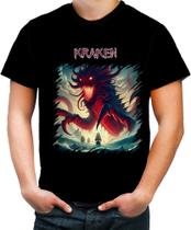 Camsieta Colorida Kraken Monstro Marinho Mitologia 4 Camsieta Colorida Kraken Monstro Marinho Mitologia 4