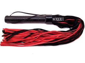 Camurça Flogger Rouge Luxury Bondage preta/vermelha com 69 cm de comprimento Camurça Flogger Rouge Luxury Bondage preta/vermelha com 69 cm de comprimento