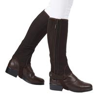 Camurça sintética marrom Half Chaps Dublin Easy-Care II Camurça sintética marrom Half Chaps Dublin Easy-Care II