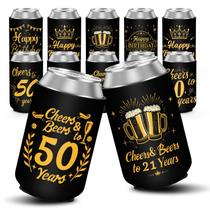 Can Cooler Sleeves Bohaluo 50th Birthday Black Gold 12 unidades