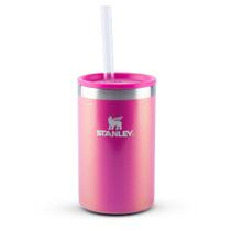 Can cooler stanley com canudo em aço inoxidável 296ml rosa dazzle pink shimmer 08450-00 Can cooler stanley com canudo em aço inoxidável 296ml rosa dazzle pink shimmer 08450-00