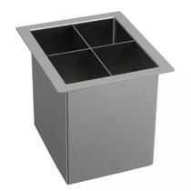 Canal Equipado Porta Utensílios 15x17 Mekal Match Mini Inox Escovado 01721216 Canal Equipado Porta Utensílios 15x17 Mekal Match Mini Inox Escovado 01721216