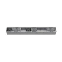 Canal organizador 125x12 para cozinha produzido em aço inox com acessórios - UAC0008-N