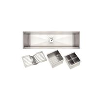 Canal Organizador em Aço Inox Tramontina para Sobrepor com Acabamento Scotch Brite 60x18 cm