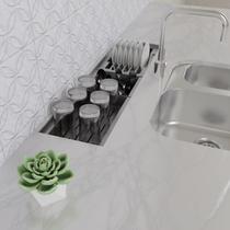 Canal Organizador Escorredor em Aco Inox 60cm Super Ghelplus