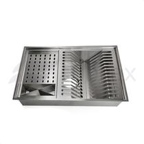 Canal Organizador úmido Cozinha Calha Inox 304 Úmida 3 Módulos 50x40 Tubrax Canal Organizador úmido Cozinha Calha Inox 304 Úmida 3 Módulos 50x40 Tubrax