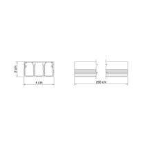 Canaleta 40 x 20 x 2000 mm Tramontina Branca com Divisoria e Fita Dupla Face Canaleta 40 x 20 x 2000 mm Tramontina Branca com Divisoria e Fita Dupla Face