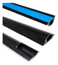 Canaleta De Piso Preta 45x15mm Chão Protege Cabo Escond Fio Canaleta De Piso Preta 45x15mm Chão Protege Cabo Escond Fio