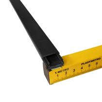 Canaleta De PVC Reforçada Sem Divisória 20x10x2000mm Preta Com Fita Dupla Face Hellermann Tyton
