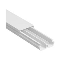 Canaleta PVC 2X1X1m Branca Com Divisoria Para fio Com Dupla Face 1m Canaleta PVC 2X1X1m Branca Com Divisoria Para fio Com Dupla Face 1m