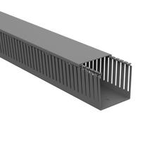 Canaleta Pvc 80x80x2000mm Recorte Aberto Cinza