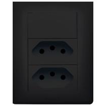 Canaleta PVC Jeri Blac Conjunto 1 Interruptor 2 Tomadas 10A Romazi Canaleta PVC Jeri Blac Conjunto 1 Interruptor 2 Tomadas 10A Romazi