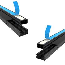 Canaleta PVC organizador de fio 1 metro 20x10 preto com fita dupla face e divisória enerbras