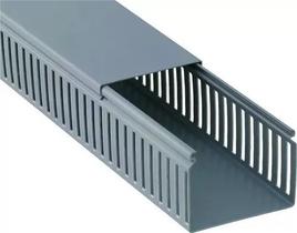 Canaleta Recorte Fechado Cinza 30x50mm 2 M - Dutoplast