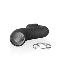 Canalização de alumínio flexível AC Infinity de 4 polegadas de 8 pés com braçadeiras Canalização de alumínio flexível AC Infinity de 4 polegadas de 8 pés com braçadeiras