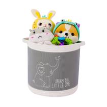 Canasta de Juguetes Elefante Tejida en Algodón 30x30 cm