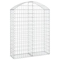 Canasto de gaviones vidaXL arqueado duradero de hierro galvanizado 100x30x120 cm