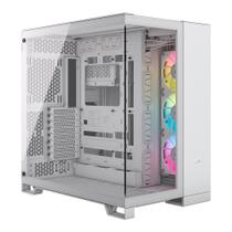 CANCELADO UTILIZAR O CF 535155 Gabinete Gamer Corsair iCUE LINK 6500X RGB, Mid-Tower, Lateral em Vidro, 3x FAN RX120 RGB incluídas, Branco - CC-9...