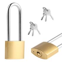 Candado QBXMY7 con llave, hierro de 16.3 cm para cerca exterior Candado QBXMY7 con llave, hierro de 16.3 cm para cerca exterior