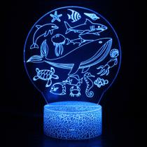 Candeeiro de mesa 3D Fish Creative Colorful Touch Remote Control Candeeiro de mesa 3D Fish Creative Colorful Touch Remote Control