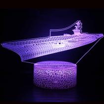 Candeeiro de mesa 3D, luz noturna LED para veleiro com opções de cores Candeeiro de mesa 3D, luz noturna LED para veleiro com opções de cores