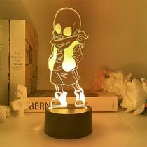 Candeeiro de mesa 3D Night Light USB Undertale Magic Book Game