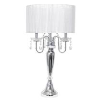 Candeeiro de mesa All The Rages Lalia Home 31 Chrome com cristal