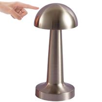 Candeeiro de mesa Bedside Touch sem fio recarregável LED prateado