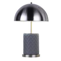 Candeeiro de mesa Benzara Aria 53 cm Dome Shade Faux Leather