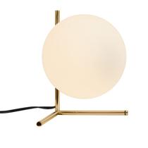 Candeeiro de Mesa BOKT - Estilo Mid Century Moderno em Metal Dourado e Vidro